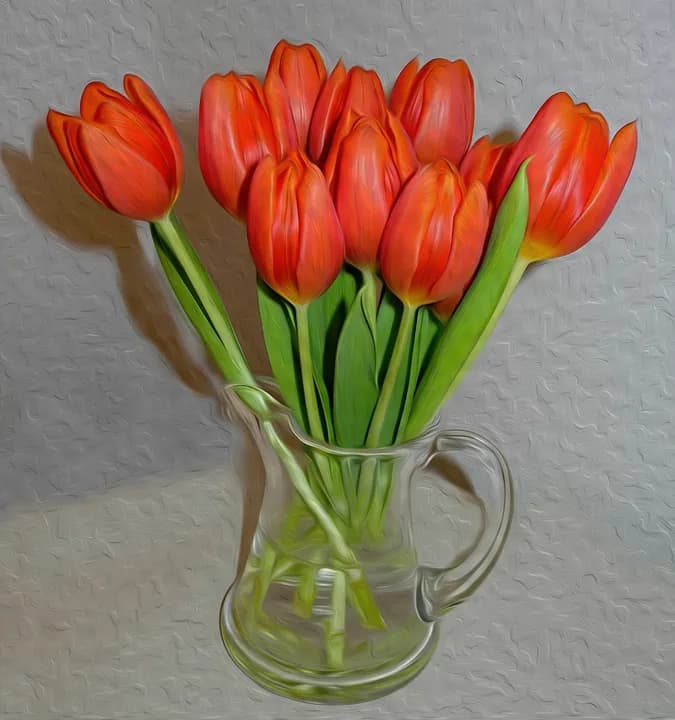 Orange tulip bouquet